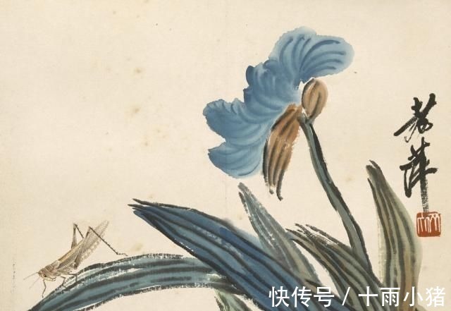 白石老人@齐白石画的小虫子,放大5倍以上欣赏,翅膀上的脉络真实细腻!