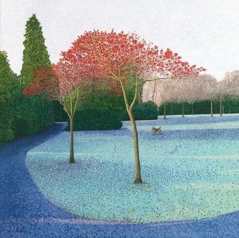 l她的画只用点,点了11年,点出了美到窒息的花园!