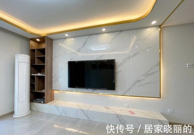 电视墙|98平新房,全屋花很多心思设计,电视墙漂亮上档次,很多人都喜欢