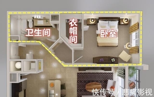 功能区|卧室+衣帽间+卫生间，4种方案将功能区整合，实现户型的最优布局