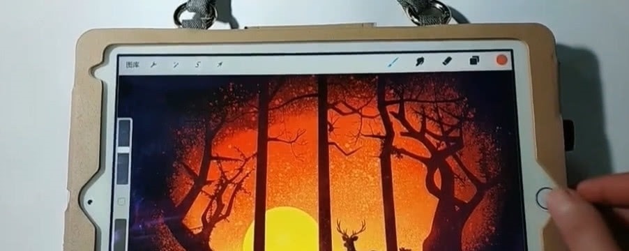 平板&美术生拿平板作画,以为是开玩笑,作品完成后:美出新境地!