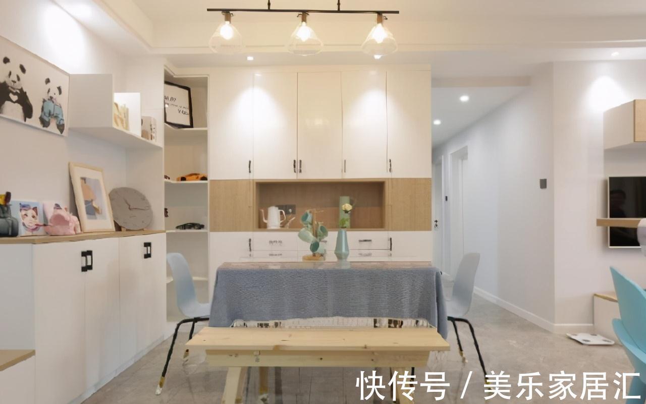 吧台|北欧风新房入住,入户就被迷住了,粉嫩色调超漂亮,温馨又大气