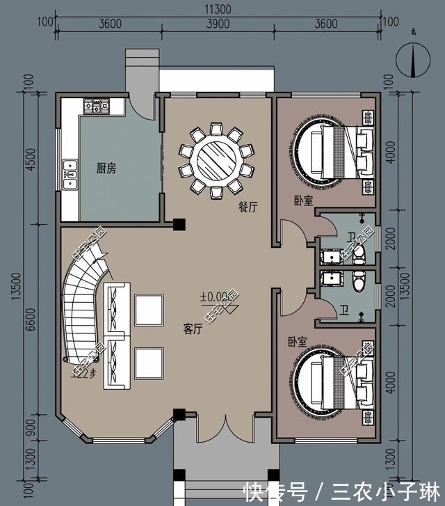 进深|7套三层农村自建房,户型方正、经典,还不赶快收了