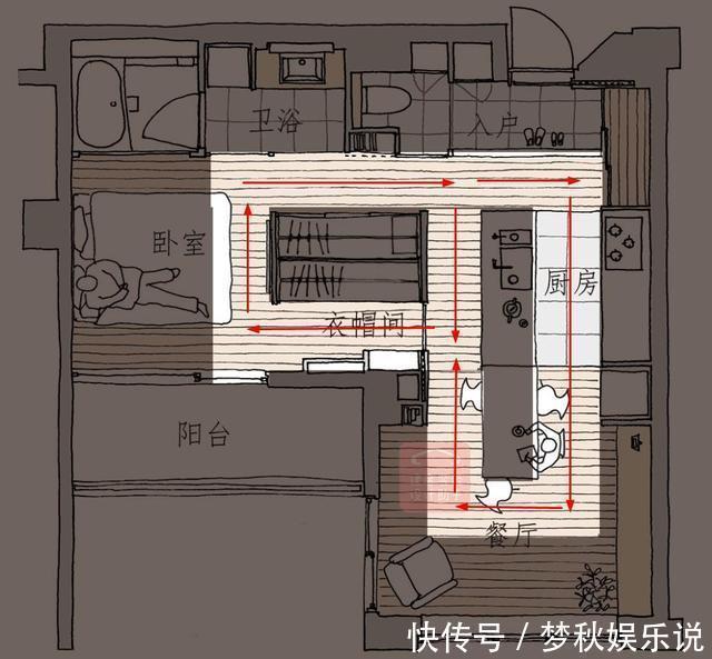 衣帽间|日本70后夫妻的52㎡住宅，低成本布置出最朴实的精致，好温馨