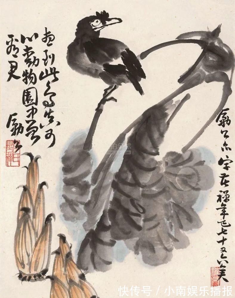 草书$李苦禅:写意画,不是画出来的,笔笔全都是写出来的!