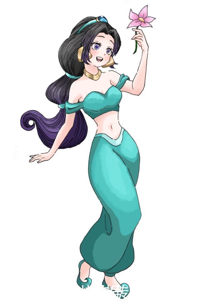 迪士尼公主|当鬼灭之刃碰上迪士尼公主,恋柱变身乐佩,祢豆子化身美人鱼