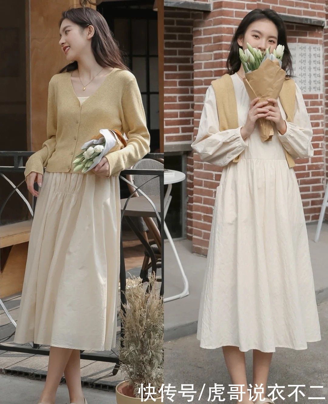 春天试试简约针织开衫，韩式“小女生风”，温柔细腻不单调