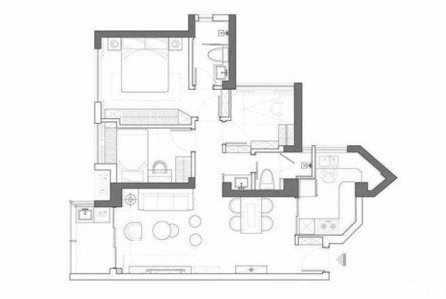 两个字|86平以驼掌舵,客厅枝形状的吊灯、实木地板、各种色彩的碰撞