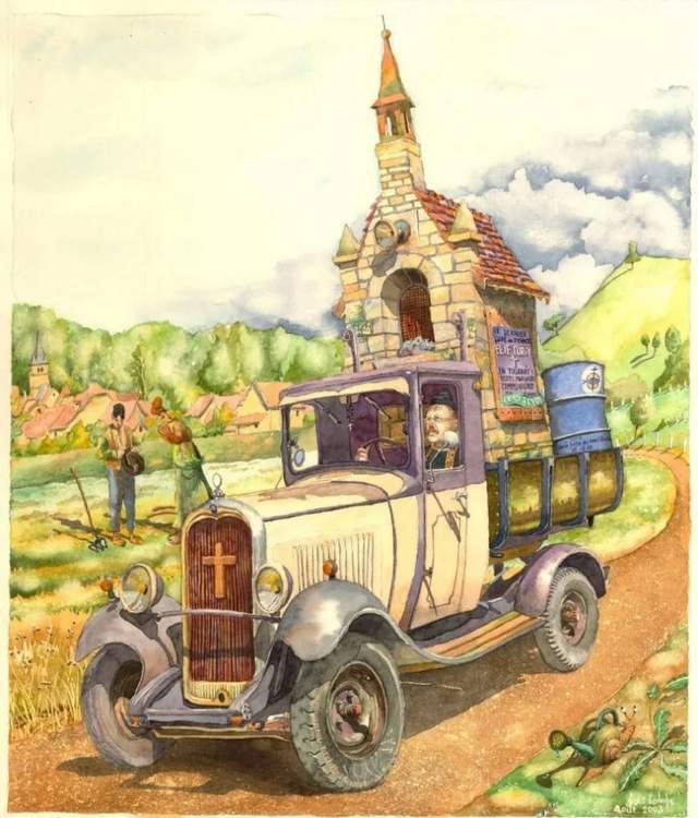 水彩&颇有想象力的插画:童话故事般的建筑水彩