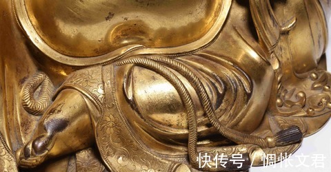 弥勒佛$明代,铜鎏金宝冠弥勒佛坐像