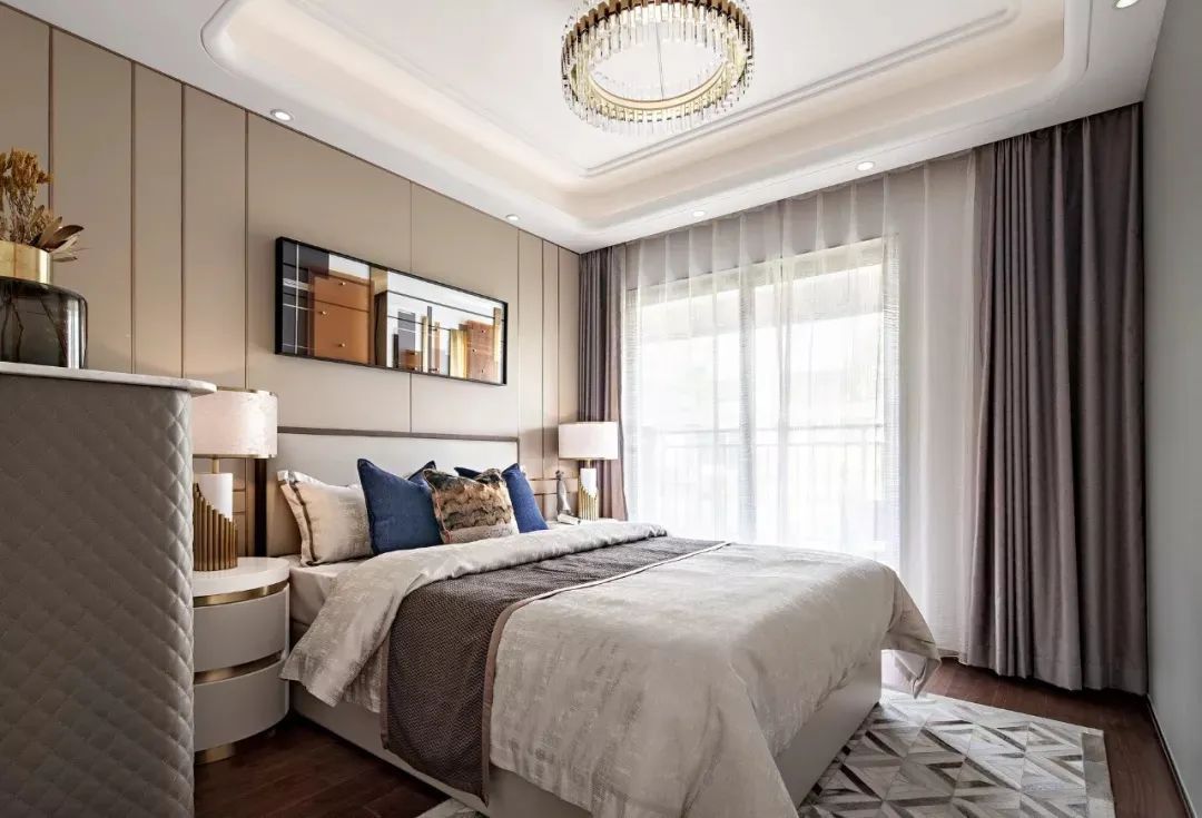 空间|115㎡现代轻奢,配色稳重优雅,材质华丽高级,风格很独特