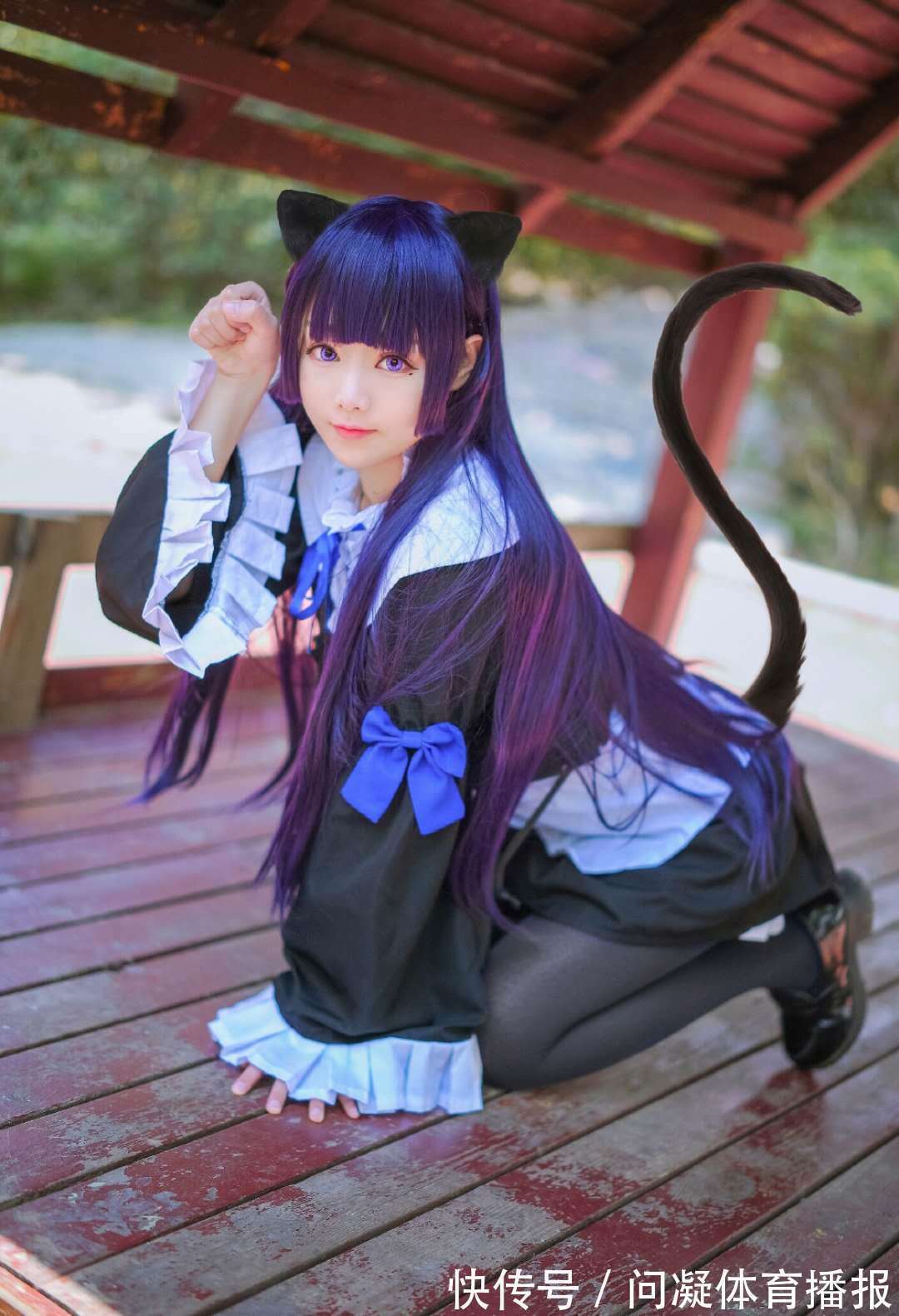 stmutepc1800|黑猫五更琉璃超萌还原,俏皮猫尾绒绒猫耳,两套造型都好可爱啊!