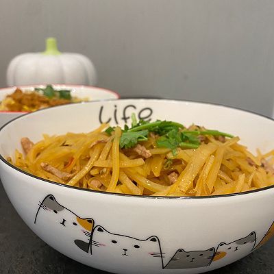 酸豆角|土豆丝炒肉丝
