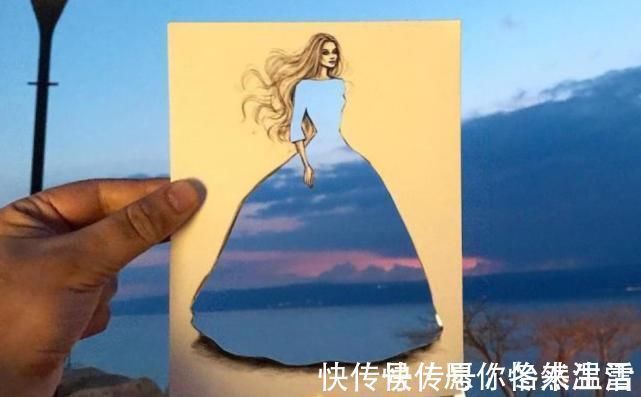 惊艳&这才是灵魂插画师!手绘图只画一半也惊艳,这衣服效果比高定还美