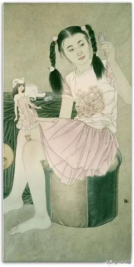 中国工笔画学会#内敛蕴藉，纯净莹明————王桂香 工笔人物欣赏