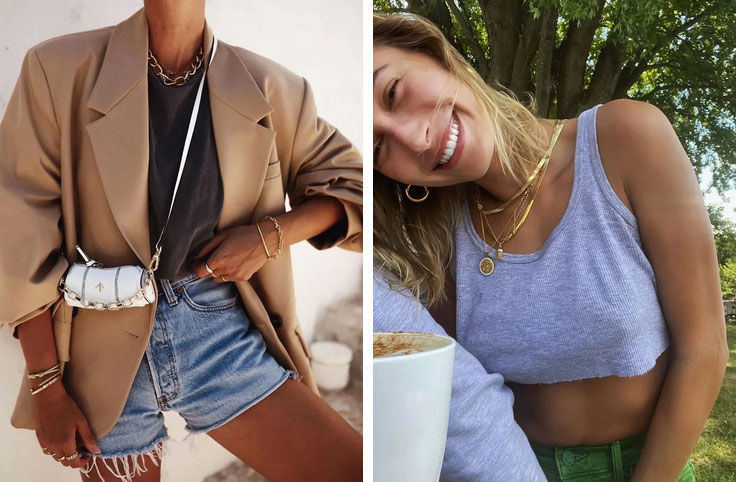 穿T恤的时候 戴什么项链最时髦?