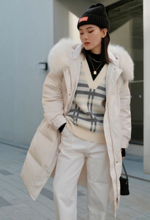 时髦 冬季就该这么穿,不冻腿的“羽绒服”穿搭示范,减龄显瘦还时髦