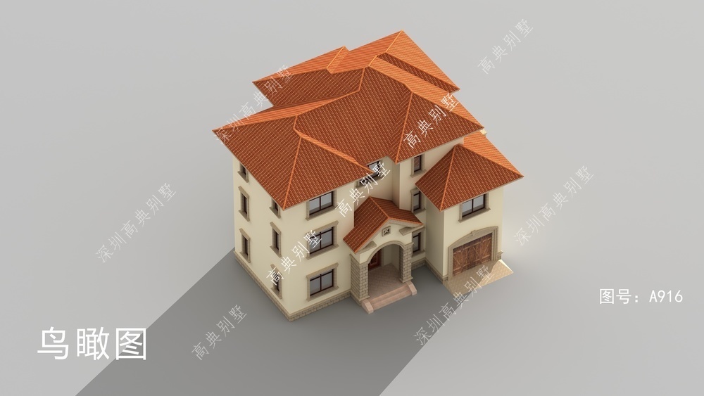 造型|三层欧式别墅，造型丰富大气，漂亮精美。?