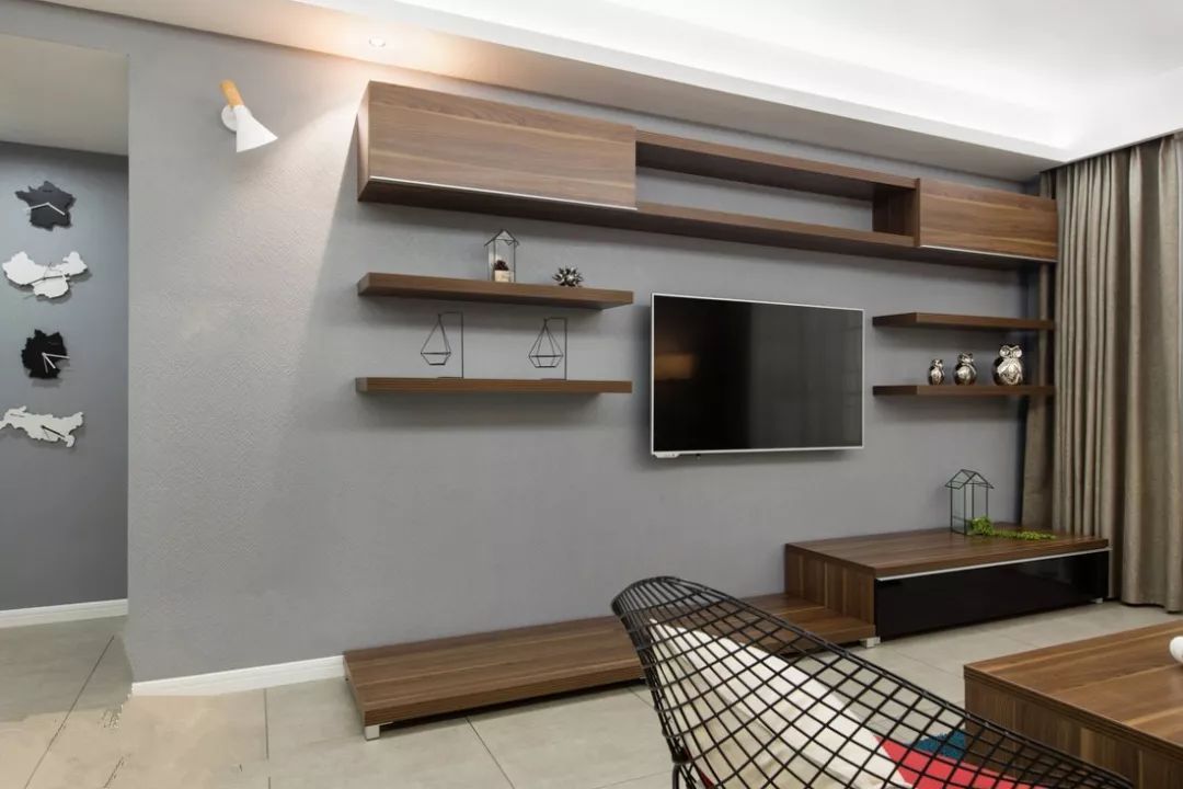 收纳|电视背景墙的26种装修方式,从此不止电视+装饰柜!