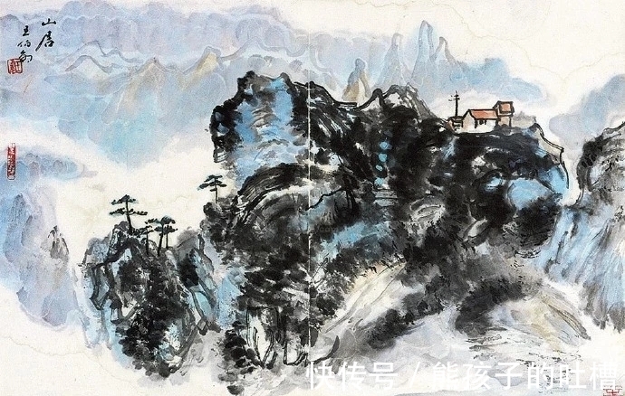 中国美术|他是史论界的泰斗,画画虽然是副业,墨开七色!王伯敏山水画