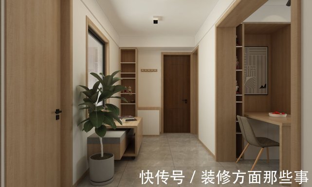 客厅|86平现代风三居室，原木+白色塑造幸福五口之家