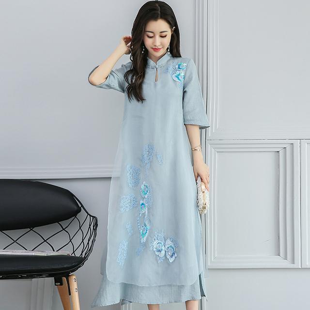 印花 岁月的沉淀与现代的冲刷!一袭改良旗袍裙,诠释东方女性神韵之美