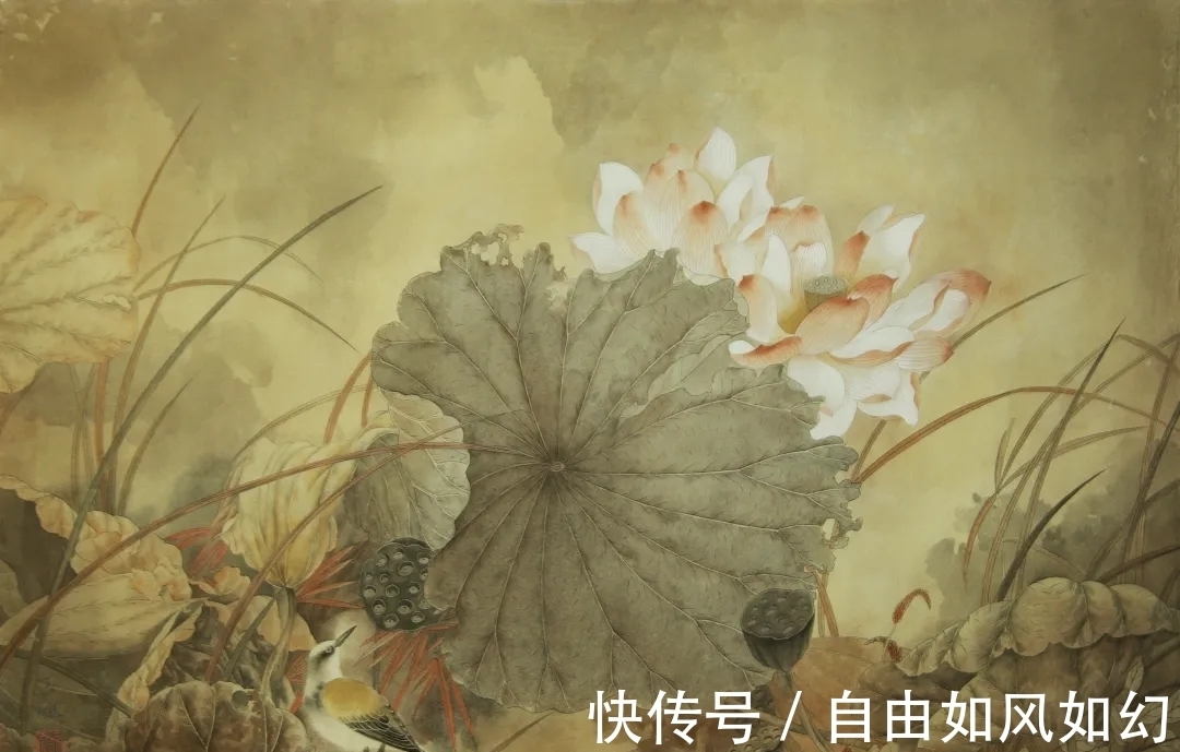 中国画#一种近似于油画的效果,却有着中国画的诗意韵律|王旭花鸟画