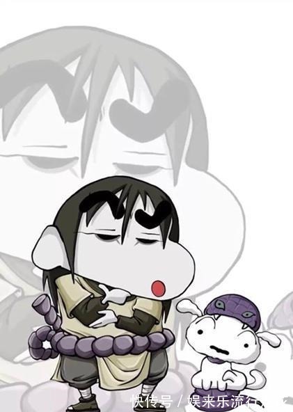 宇智波斑|《火影忍者》变蜡笔小新画风,召唤不同的须佐能乎,大蛇丸超搞笑