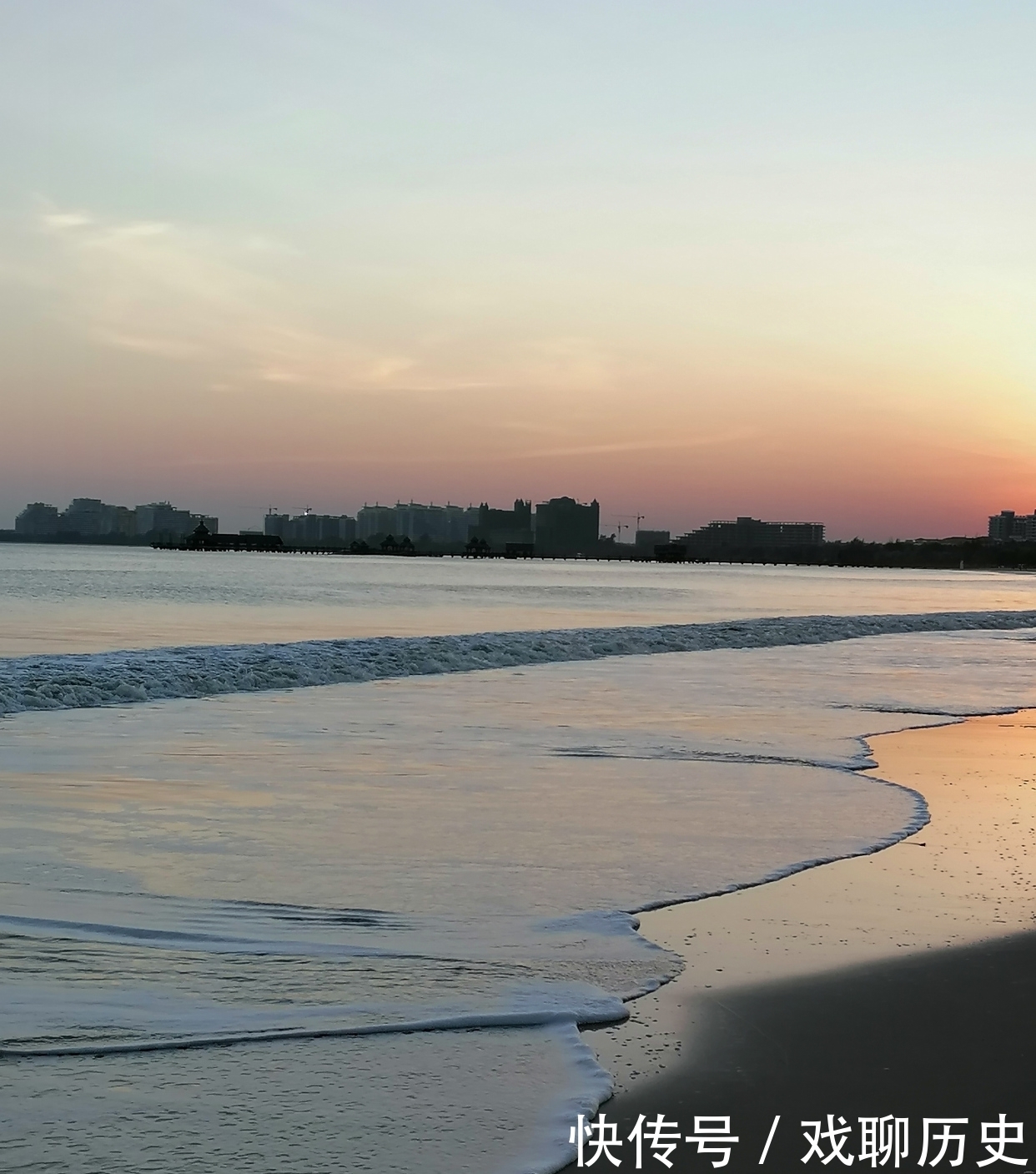 美丽的海滩夜景——永恒回望摄于文昌市中南森海湾