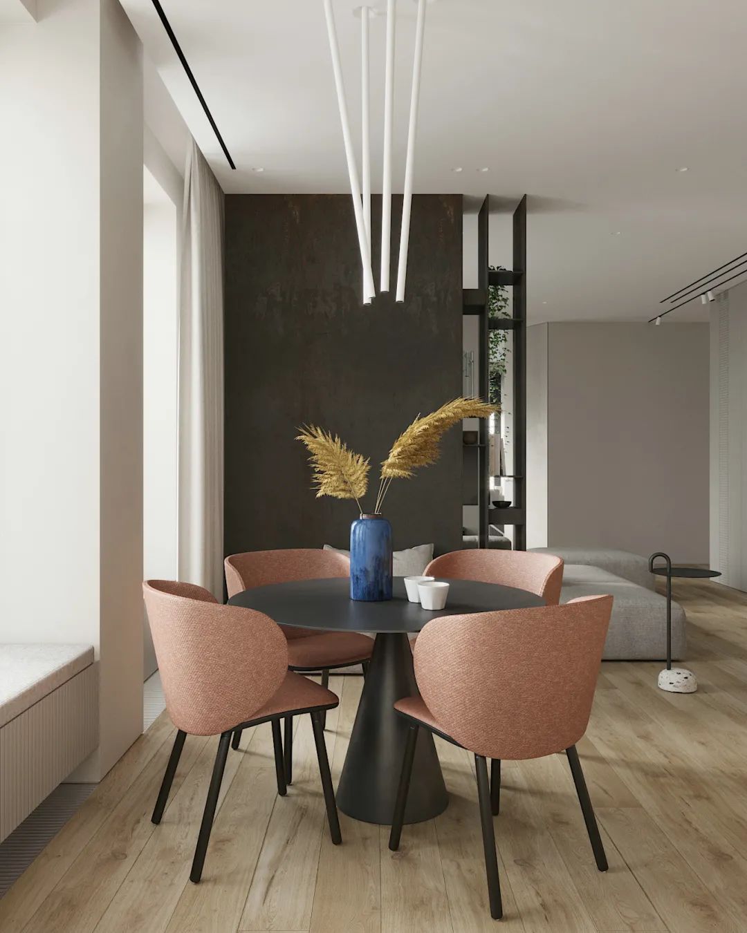 墙面|93㎡现代简约，简洁朴素+低调的灰色，营造舒适从容的氛围感