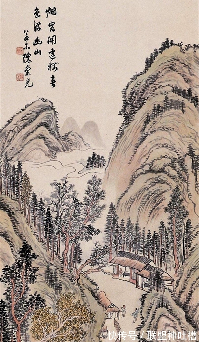 绘画&传奇画家,生平坎坷,陈崇光山水画欣赏