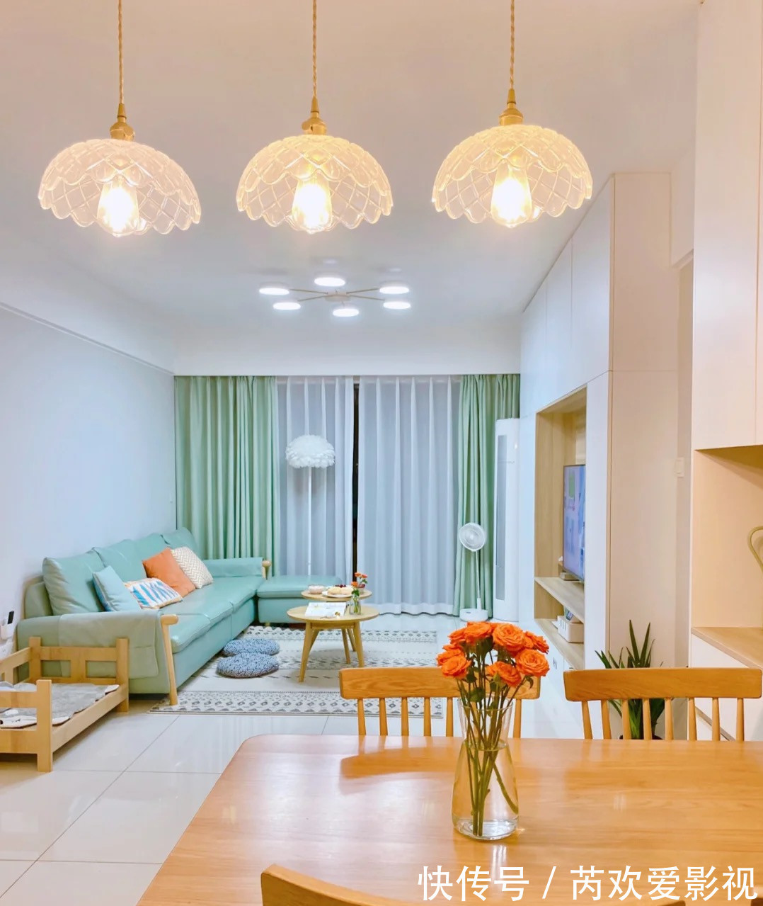 客餐厅|走进她家,才知什么叫美观与实用并存,全屋温暖又清爽,太舒服了