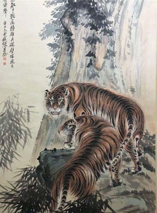  猛虎|虎啸山林——“虎痴”张善孖的猛虎作品欣赏（图）