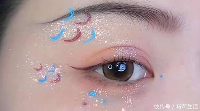 哪吒|汉服眼妆有多好看人鱼姬还挺华丽，看到最后难不成是哪吒同款