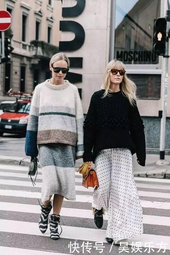 卫衣已经下线，今年开始流行“衬衫+毛衣”叠穿，时髦显瘦又优雅