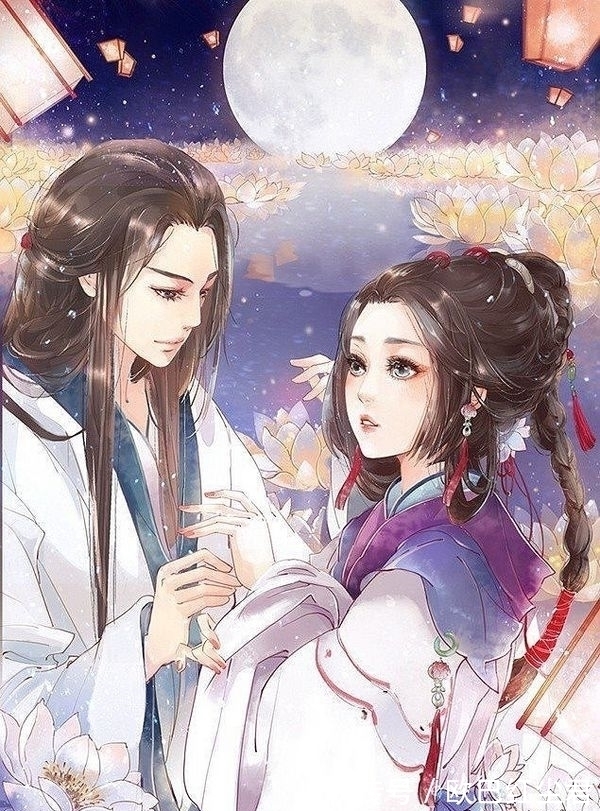 艳歌行@晚风摇曳清香逐,花好月儿圆,盈盈夜色,柔情似水,同赏婵娟