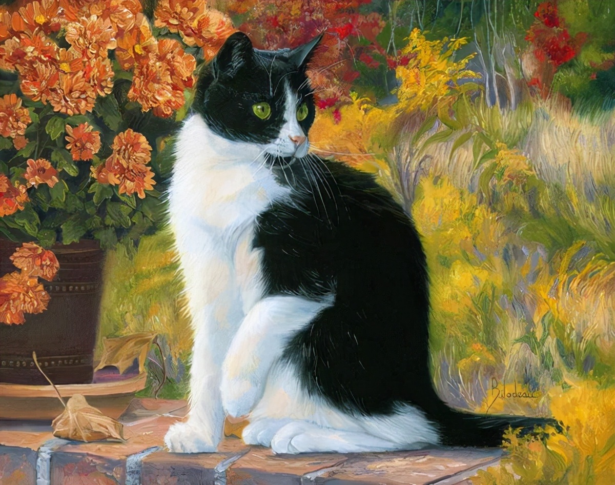 LUCIE@艺术家 LUCIE BILODEAU 画笔下的猫咪系列油画精致的实在太可爱了