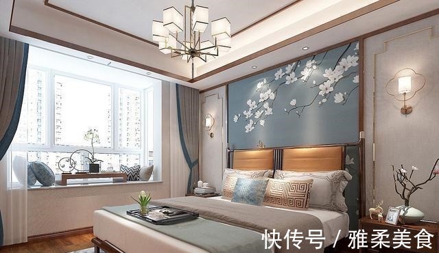 卧室|150㎡中式风用红木色,大气美观又有品味,入户便让人心生喜爱