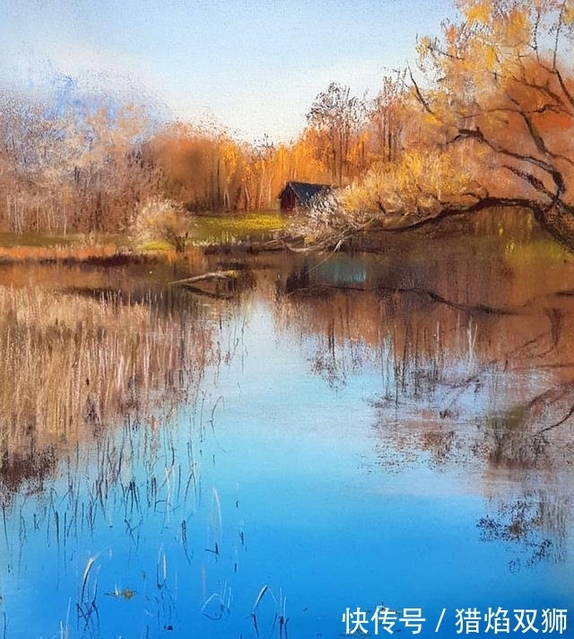 粉画#他可以赋予花卉作品不同的质感,那种柔和自美,赏心悦目!