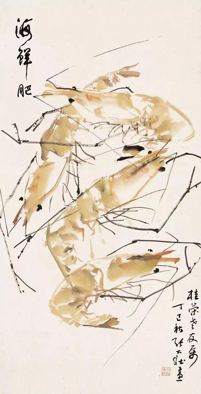 华新罗&张大壮：人淡如菊，以“没骨法”画虾，自创一格