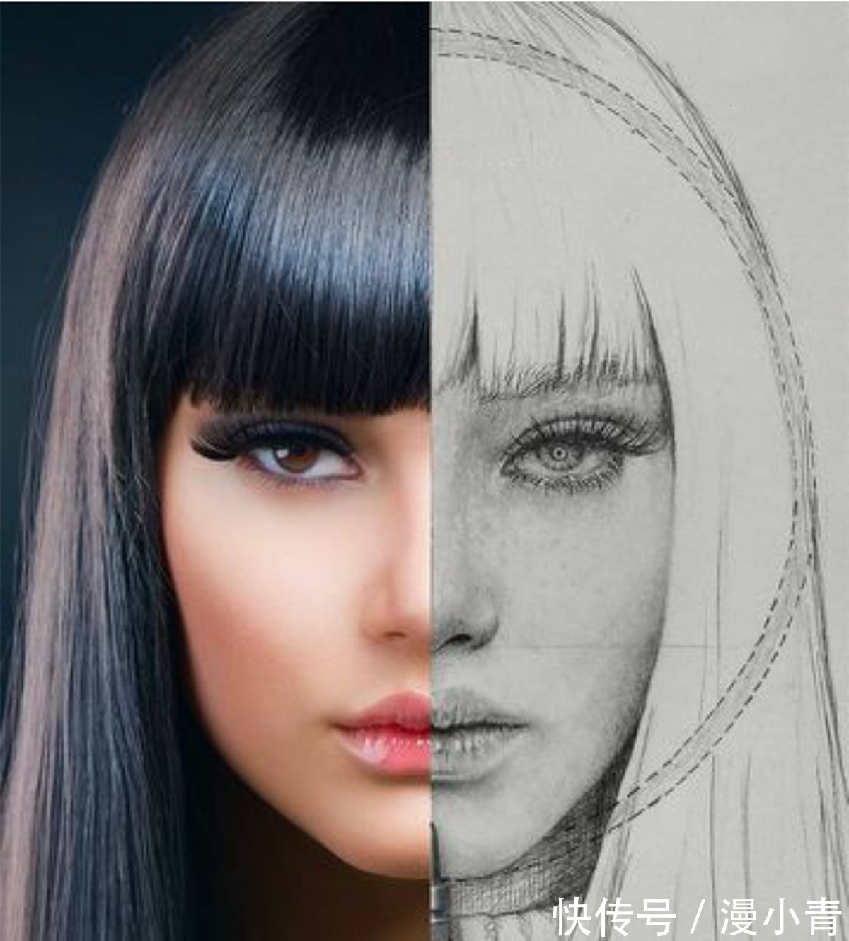 拼脸#画师用绘画和照片拼脸的方式告诉大家,绘画需要的不只是一门学科
