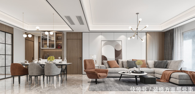 三居室|126平现代三居室,在沉稳中又不失活泼