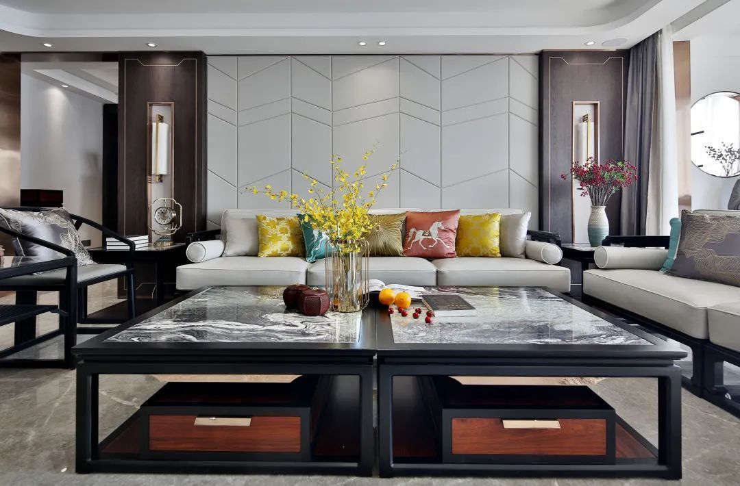 诗意|210㎡新中式,现代简雅舒适,中式端庄布置,营造禅意气质