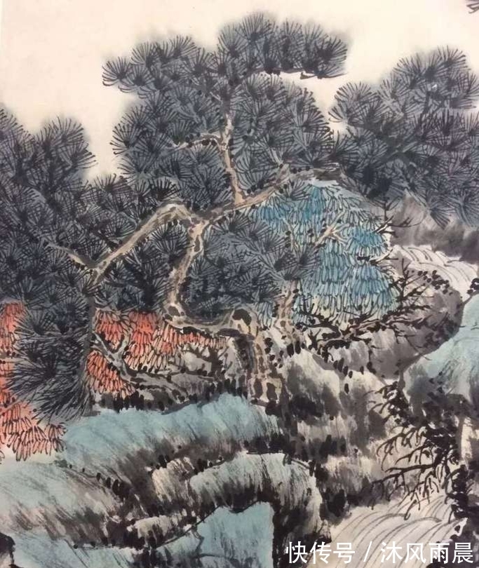 贺氏$贺天健课徒画稿研究!