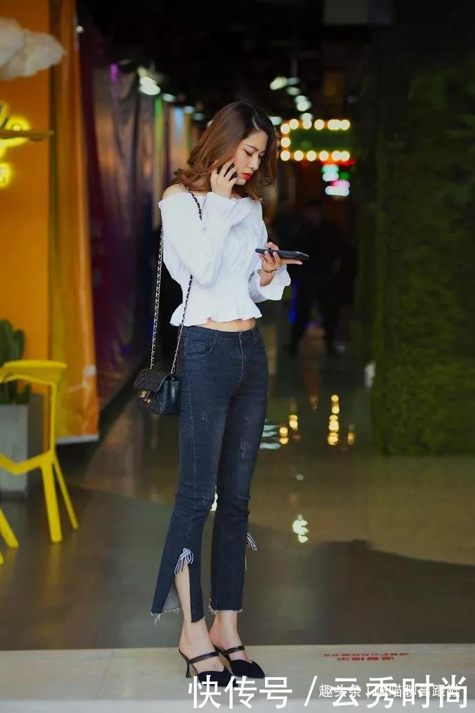 美女脚上搭配上一双优雅的高跟鞋,让她的双腿显得更加的修长