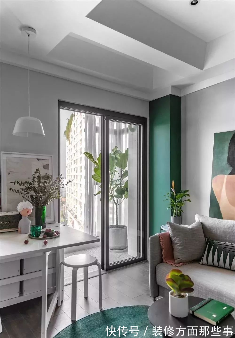 装修|44㎡长条形复古风小户型装修,时尚大气,很多人见了都羡慕!