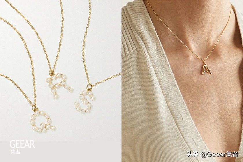 str典雅的字母项链、首饰，为造型带来低调质感美