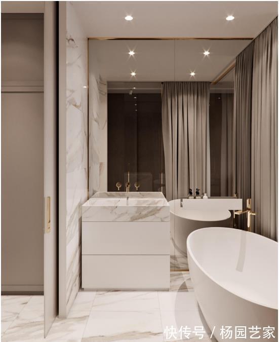 卧室|69㎡一居室,玄关还能当电视背景墙,完工后看着100㎡都不止!