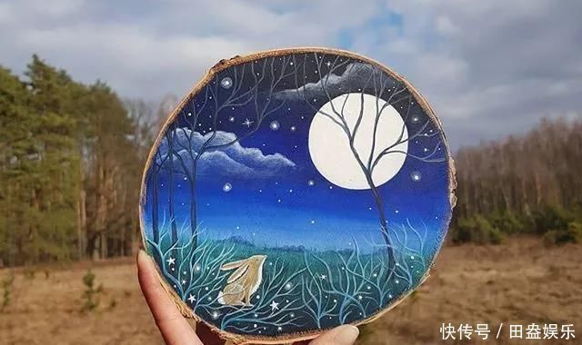废弃的木头切成了片,竟然这么多地方都用得到,DIY手工绘画