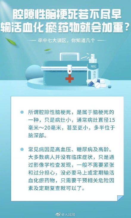 误区|盘点脑卒中七大误区